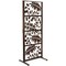 Ejoy 82'' x 32'' x 24'' Brown Decorative Metal Trellis Standing Panel Outdoor/Indoor MT_Treeleaves82x32x24inch - alternate 2